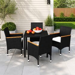 Friendly 5-Piece Garden Dining Set with Cushions