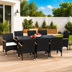Friendly 9 Piece Garden Dining Set for Your Outdoor Space