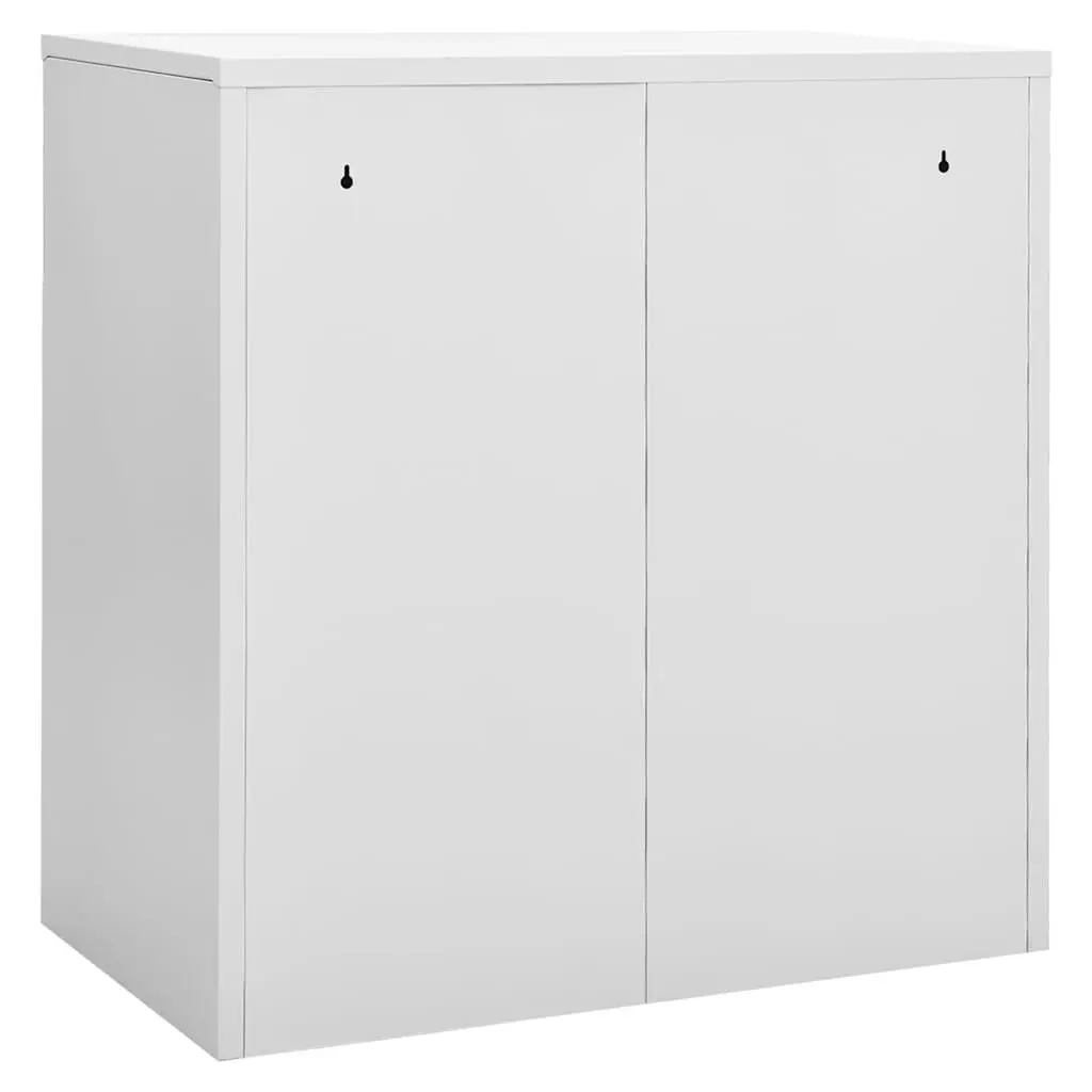 Locker Storage Cabinet 2 pcs Grey Steel Modern Design Organiser Office School
