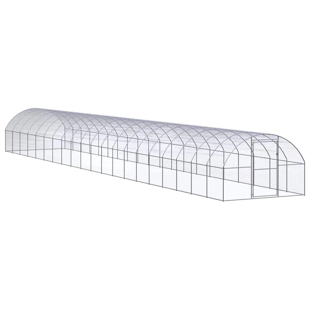 Outdoor Chicken Coop Run Enclosure Galvanised Steel Wire Mesh 3x20x2m