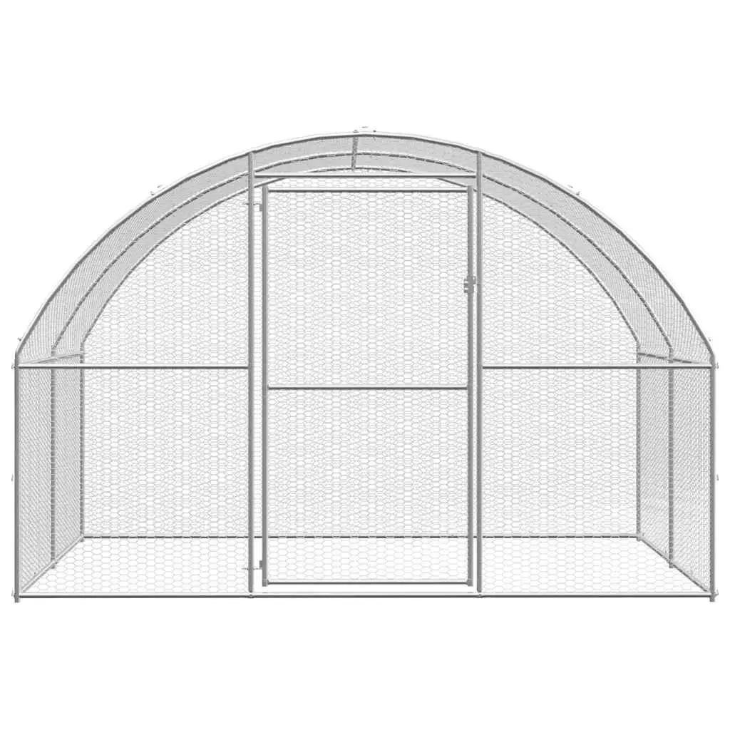 Outdoor Chicken Coop Galvanised Steel 3x2x2 m Poultry Run Enclosure