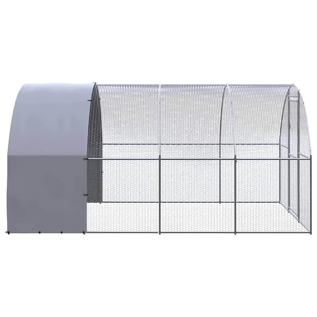 Outdoor Chicken Coop 3x4x2m Galvanised Steel Poultry Enclosure Run Pen Cage