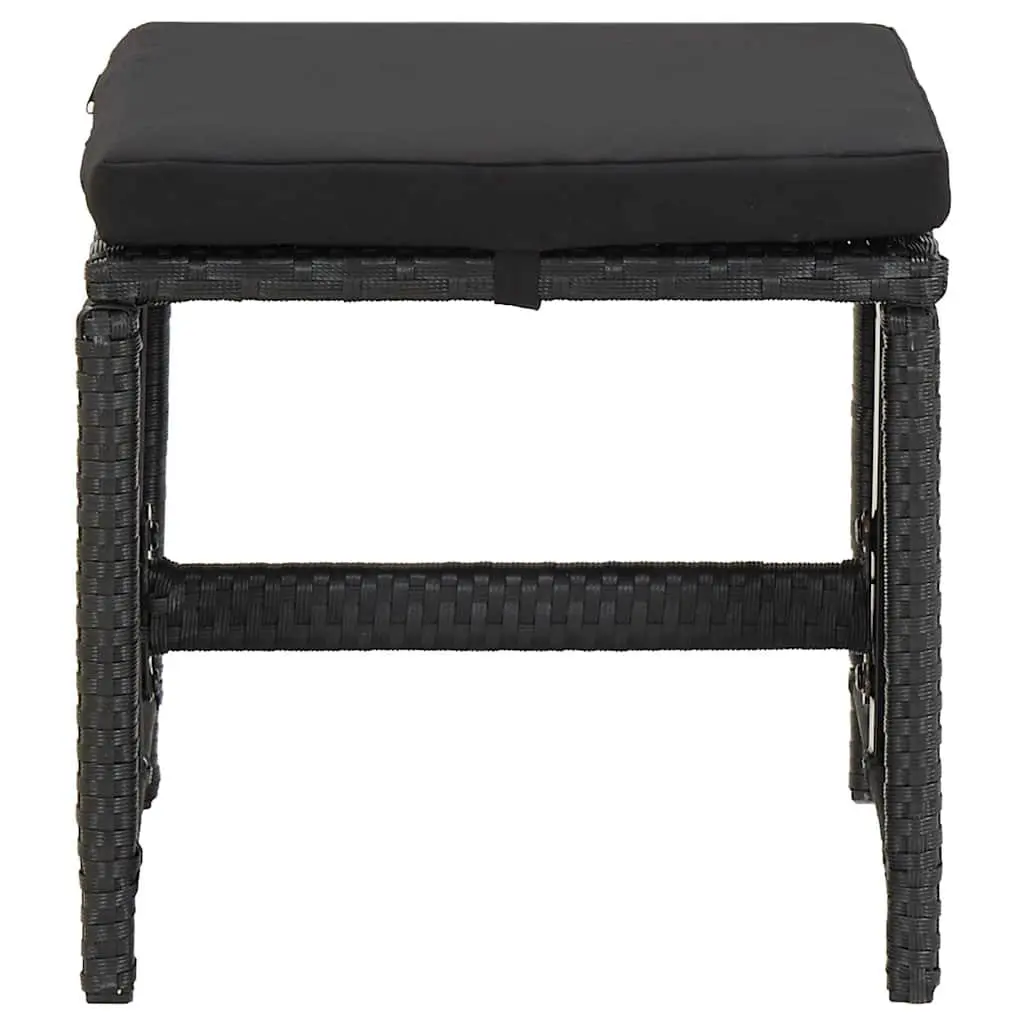 Garden Dining Set 9 Piece Outdoor Furniture Weather-Resistant PE Rattan Black