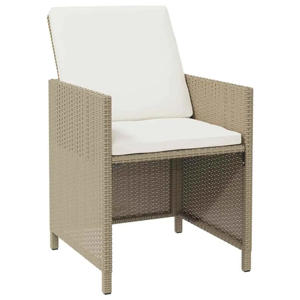 Garden Dining Set 5 Piece Outdoor Furniture Weather-Resistant PE Rattan Beige
