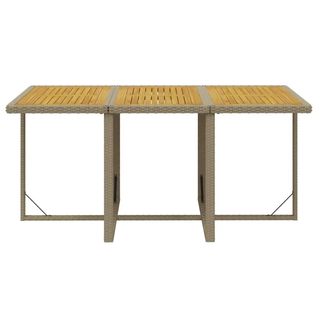 Outdoor Furniture Set 11 Piece Weather-resistant PE Rattan Patio Table Chairs Beige