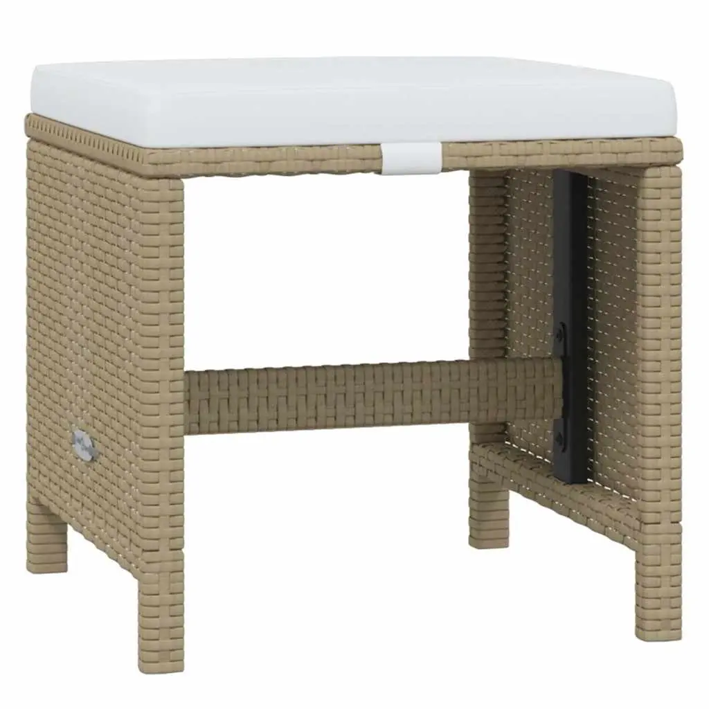 Garden Dining Set 11 Piece Outdoor Furniture Weather-Resistant PE Rattan Beige Patio Table
