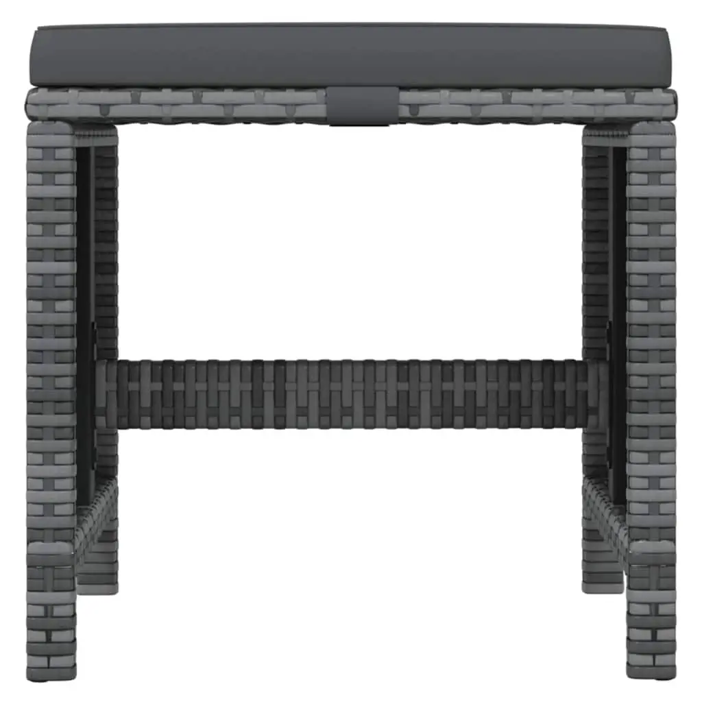 Outdoor Furniture Set 21 Piece Grey PE Rattan Dining with Cushions