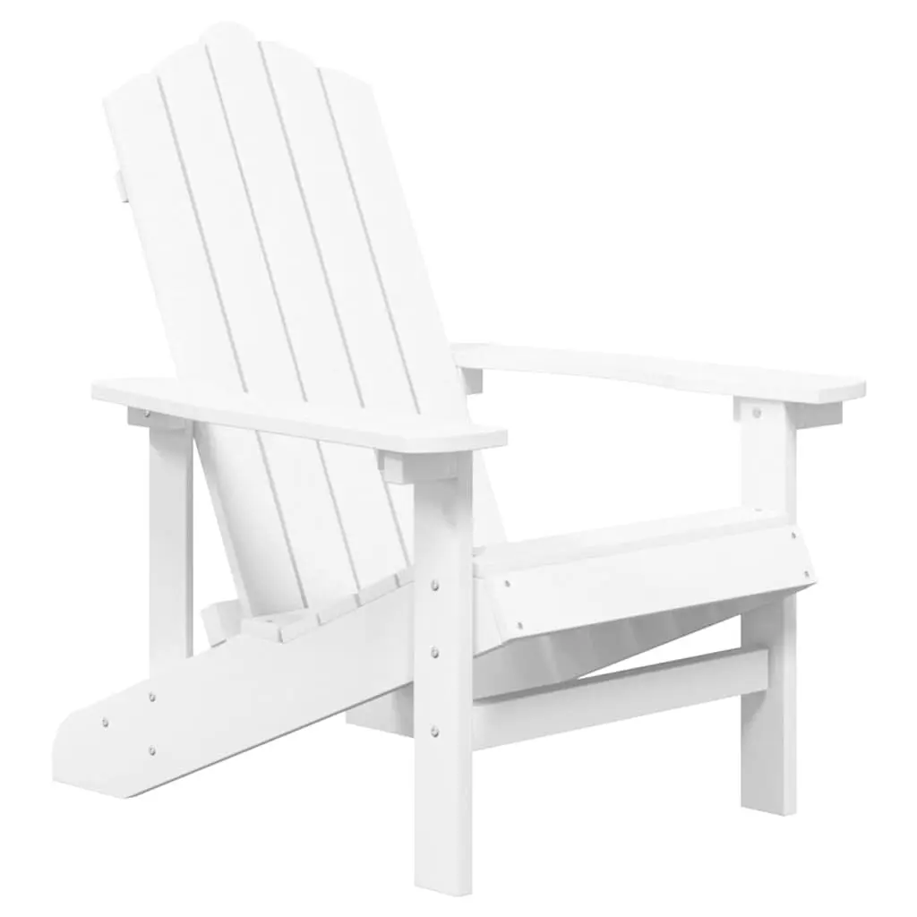 Adirondack Chair with Table Outdoor Garden Patio Seating White HDPE Weather
