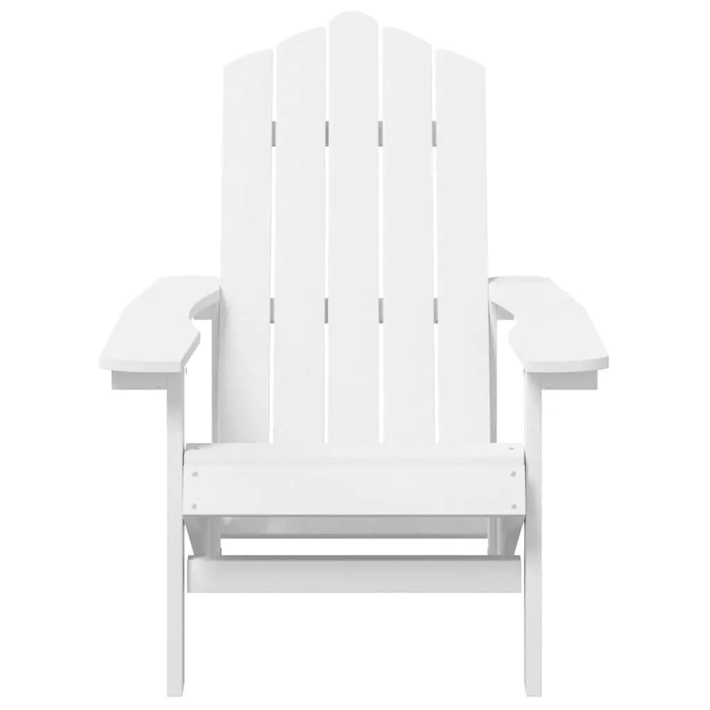 Adirondack Chair with Table Outdoor Garden Patio Seating White HDPE Weather
