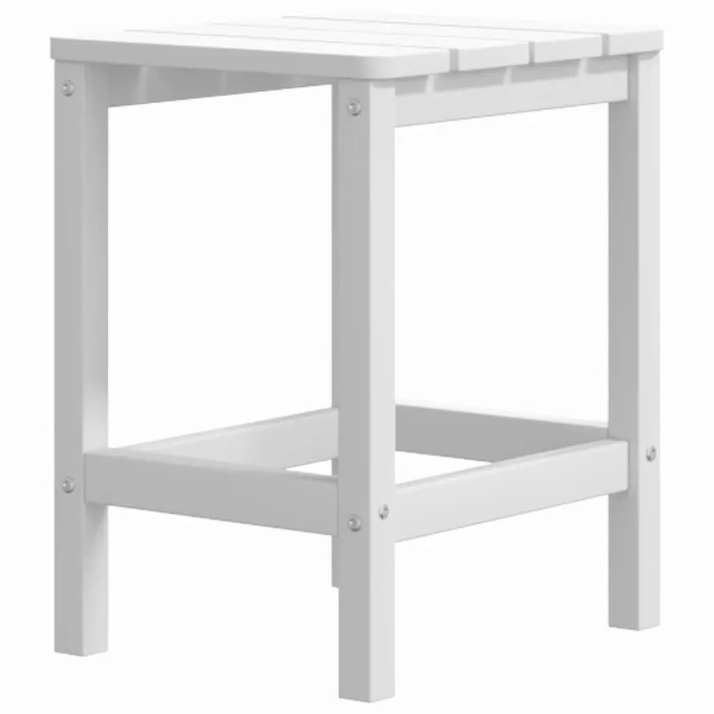 Adirondack Chair with Table Outdoor Garden Patio Seating White HDPE Weather