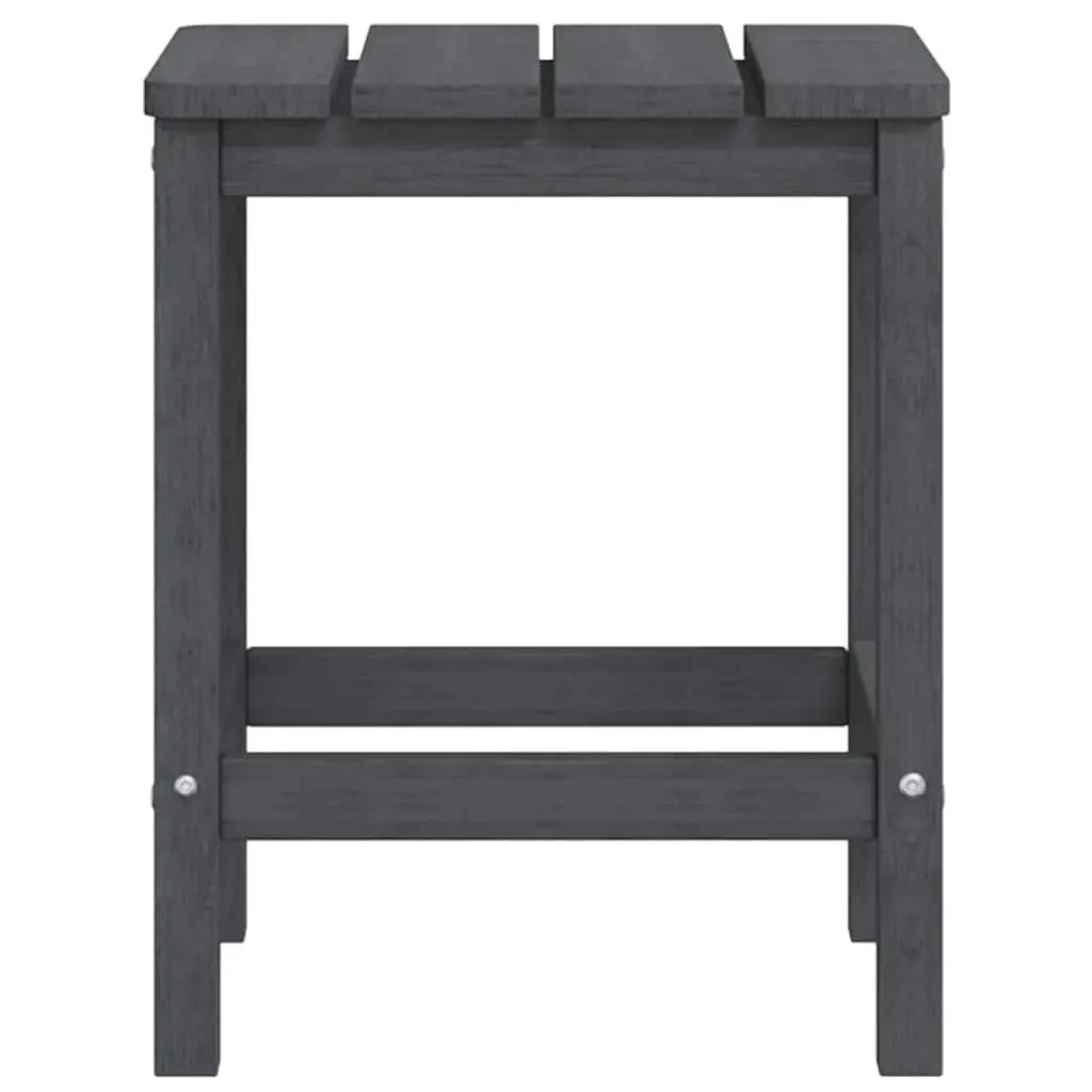 Adirondack Chairs Set with Side Table Weather-resistant HDPE Anthracite