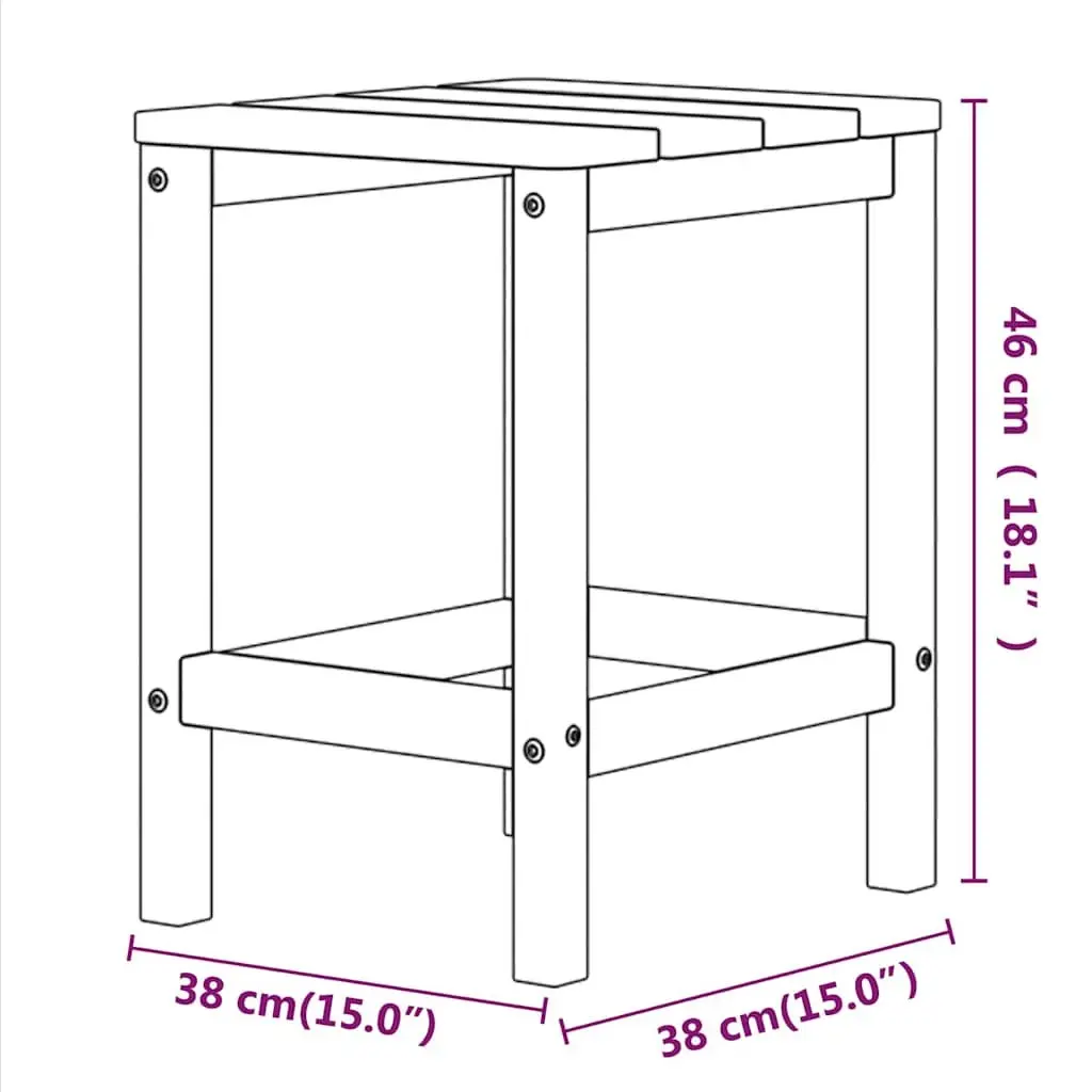 Adirondack Chairs Set with Side Table Weather-resistant HDPE Anthracite