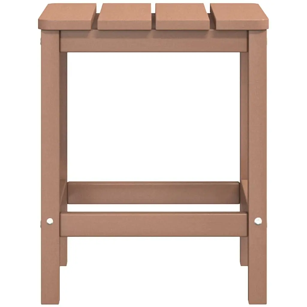 Adirondack Chair with Detachable Footstool and Side Table Brown