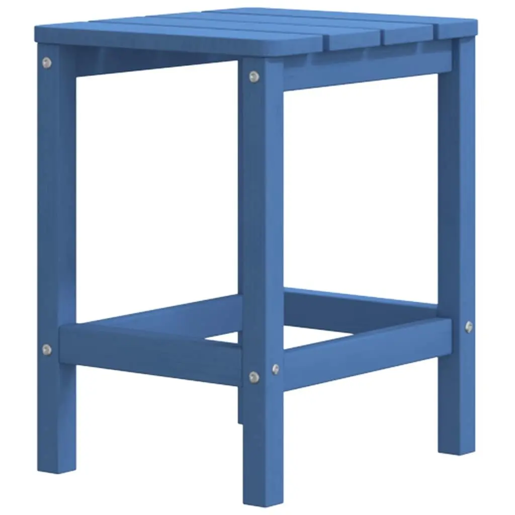 Outdoor Adirondack Chair with Footstool and Side Table Garden Patio Seating Blue