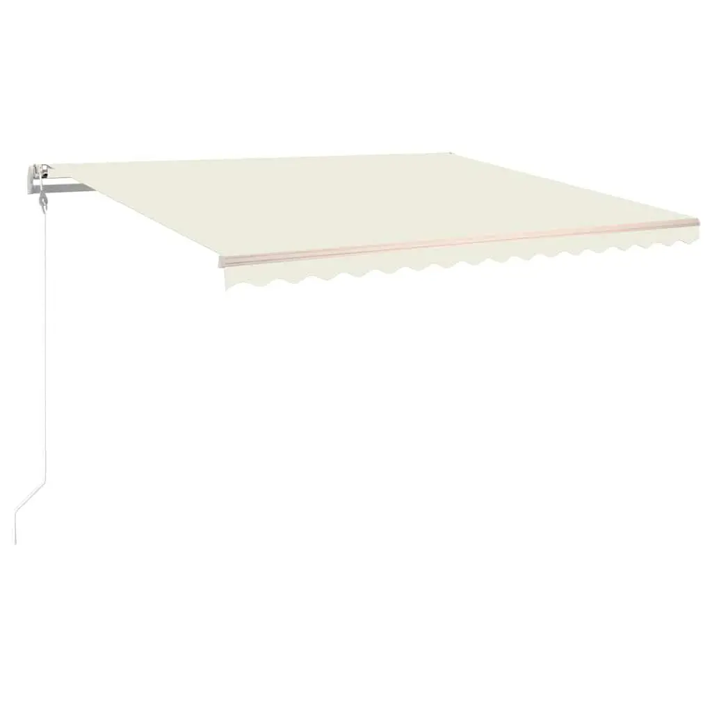 Automatic Retractable Awning Cream 400x300 cm Outdoor Patio Sunshade