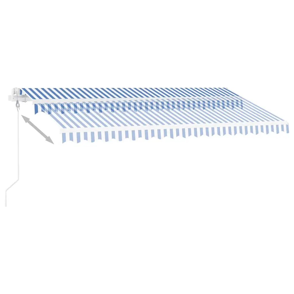 Freestanding Automatic Retractable Awning Motorised 400x300cm Outdoor Patio Sun Shade Blue