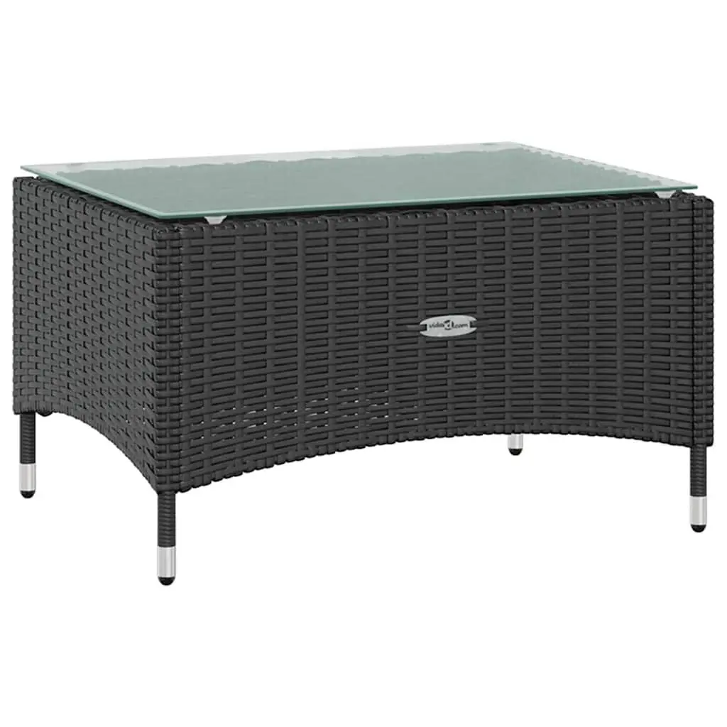 16 Piece Garden Lounge Set Black Lightweight Poly Rattan Patio Furniture with Cushions