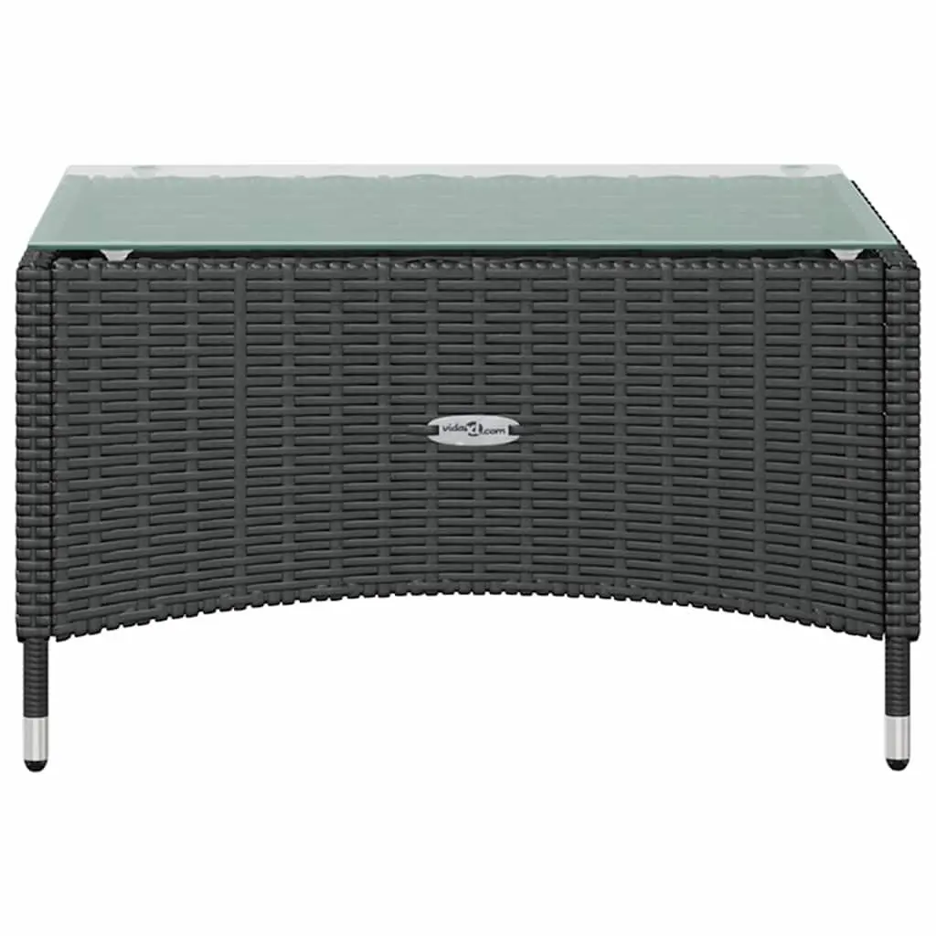 16 Piece Garden Lounge Set Black Lightweight Poly Rattan Patio Furniture with Cushions