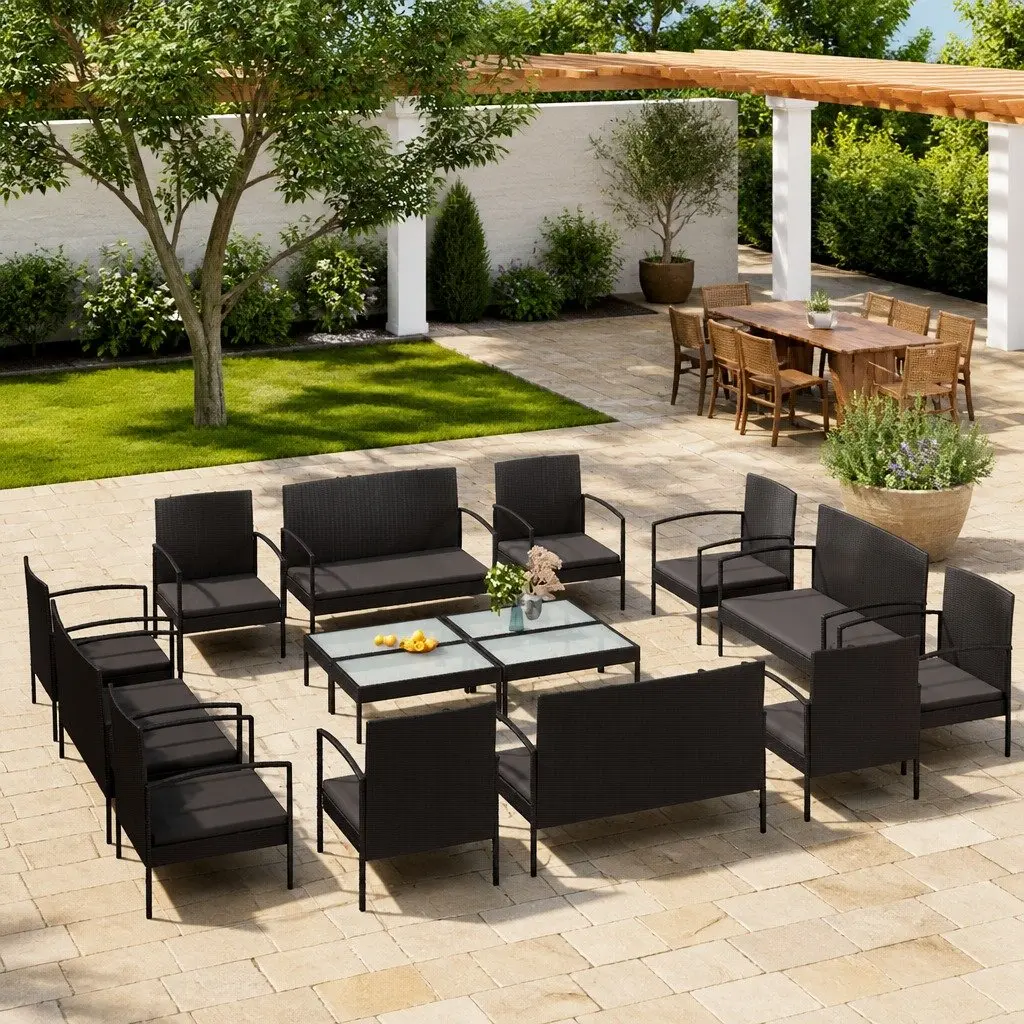 16 Piece Garden Lounge Set for Outdoor Relaxation