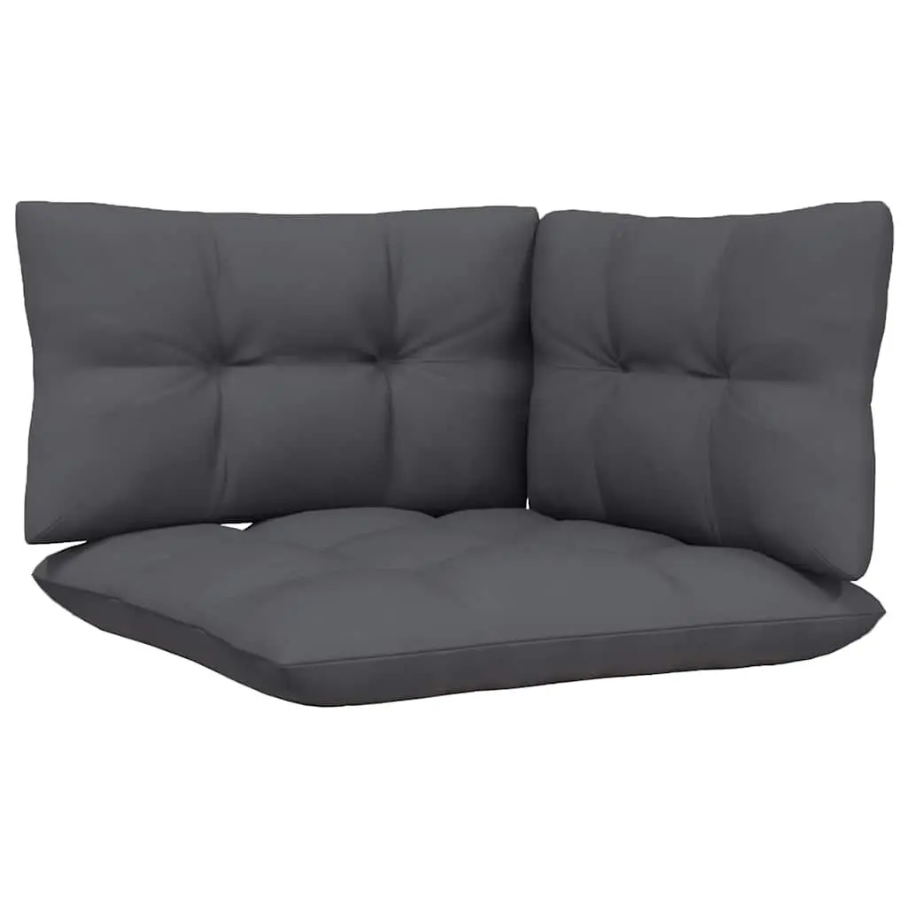 2-Seater Garden Sofa Outdoor Patio Seating Solid Pinewood with Grey Cushions