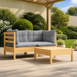 Friendly 3 Piece Garden Lounge Set for Outdoor Fun