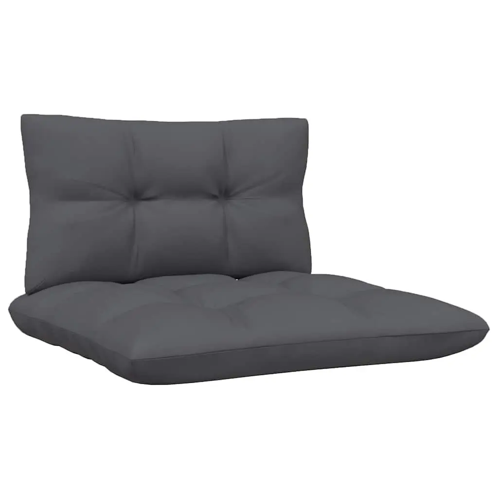 Garden Lounge Set 5 Piece Pinewood Patio Furniture Anthracite Cushions Modular