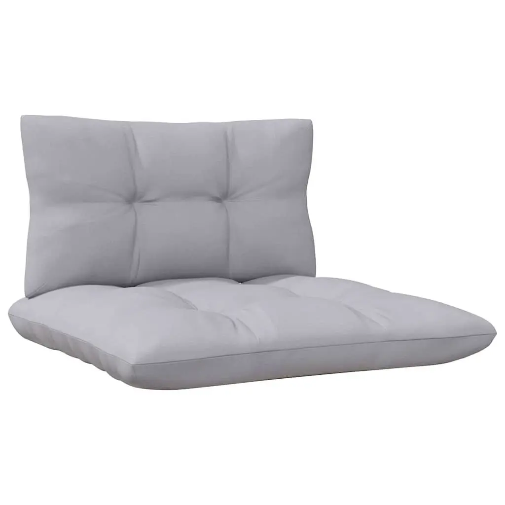 9 Piece Modular Outdoor Garden Lounge Set Solid Pinewood Frame with Grey Cushions