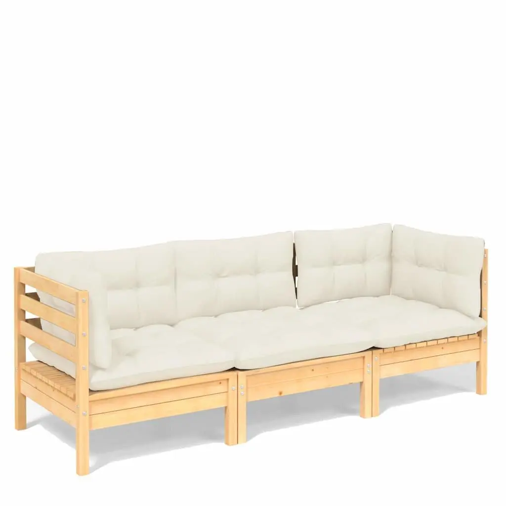 Outdoor 3-Seater Garden Sofa