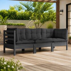 Your Cozy 3-Seater Garden Sofa with Cushions Awaits