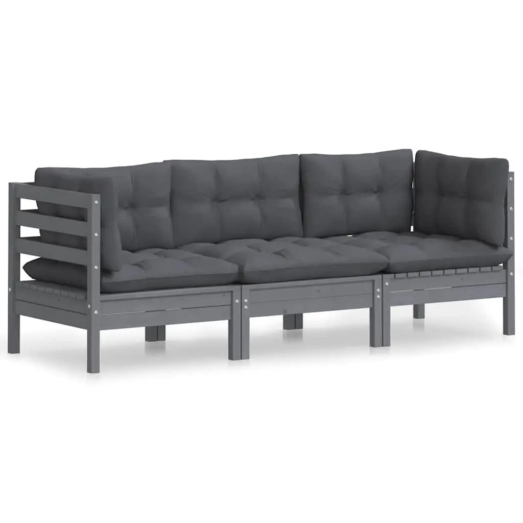 3-Seater Garden Sofa Outdoor Patio Furniture Lounge Seat with Cushions Modular