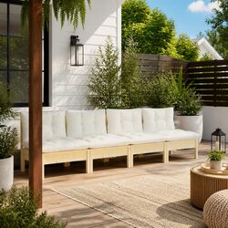 Your New Favorite 4-Seater Garden Sofa with Cream Cushions