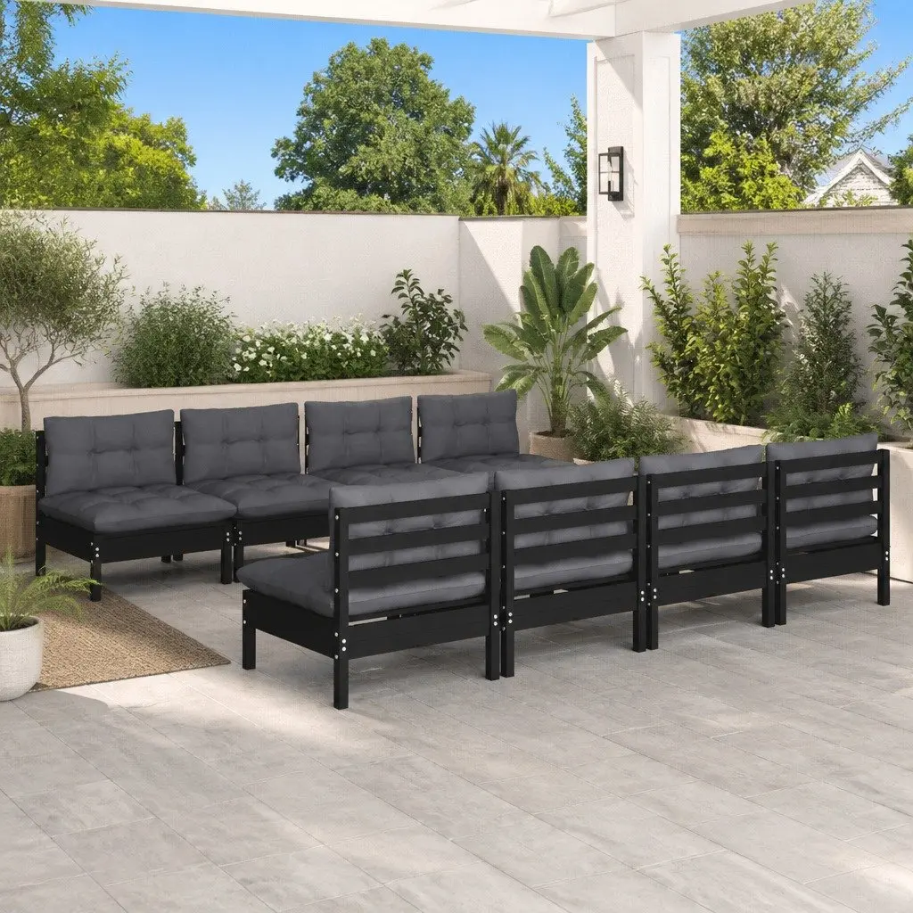 9 Piece Outdoor Lounge Set with Cushions