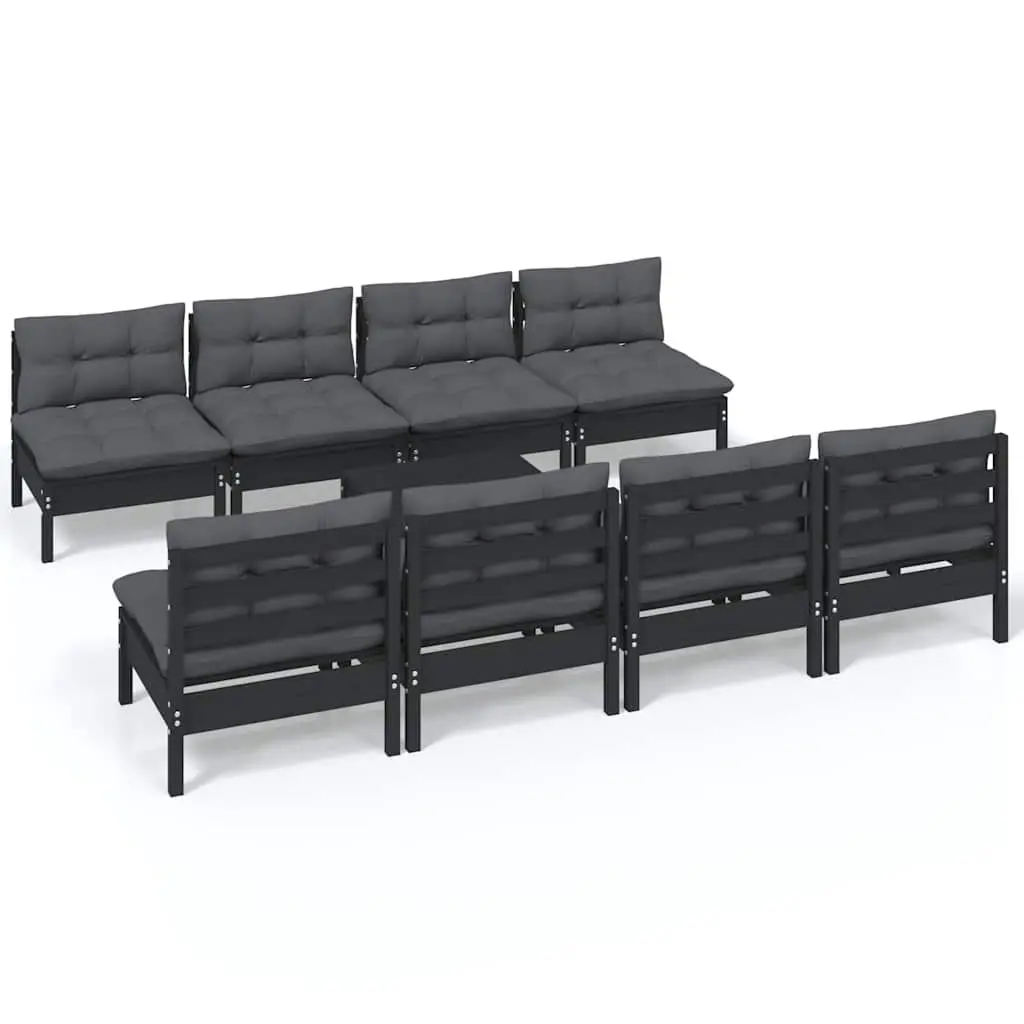 9 Piece Outdoor Lounge Set with Cushions