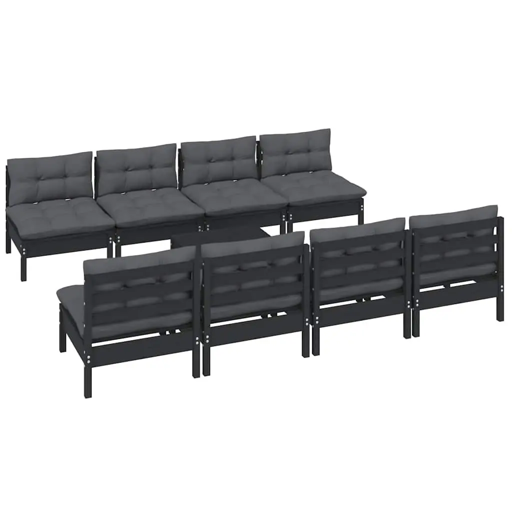 9 Piece Outdoor Lounge Set with Cushions