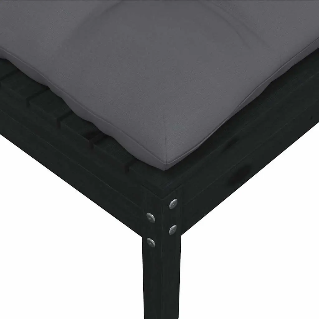 Garden Lounge Set 5 Piece Outdoor Furniture with Cushions Black Patio Sectional