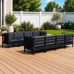 Friendly 9 Piece Garden Lounge Set for Your Patio