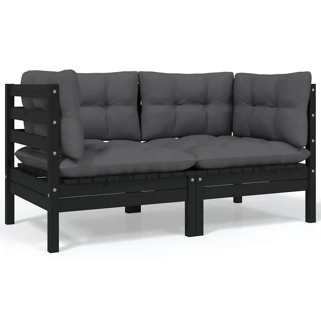 7 Piece Garden Lounge Set Solid Pinewood with Cushions Outdoor Patio Furniture