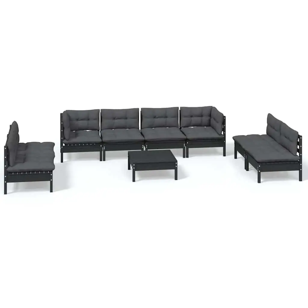 Garden Lounge Set 9 Piece Outdoor Furniture Patio Sofa with Cushions Modular