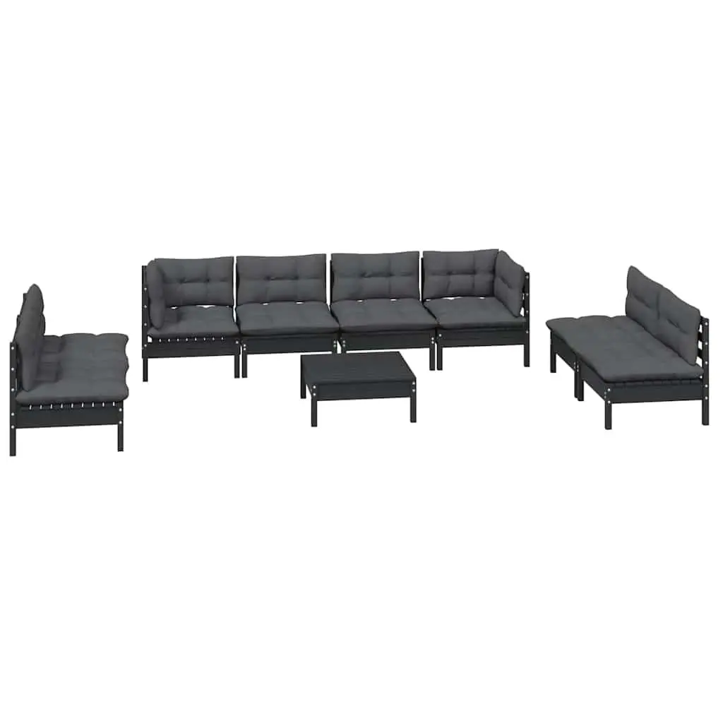 Garden Lounge Set 9 Piece Outdoor Furniture Patio Sofa with Cushions Modular