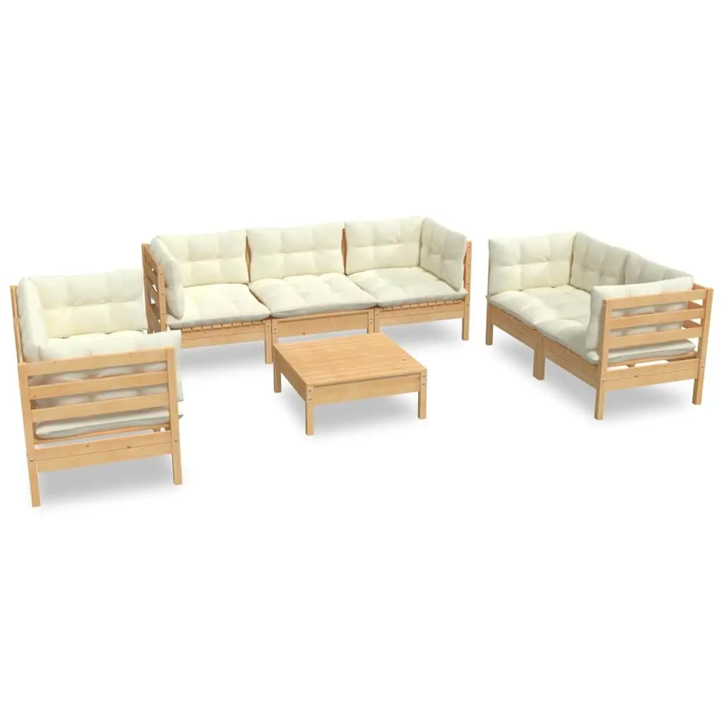 Garden Lounge Set 8 Piece Outdoor Patio Furniture Modular Relaxing Seating