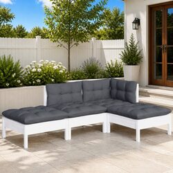 Cozy 4-Piece Garden Lounge Set for Outdoor Enjoyment