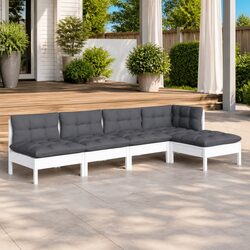 Your Outdoor Lounge Awaits: 5-Piece Pinewood Set