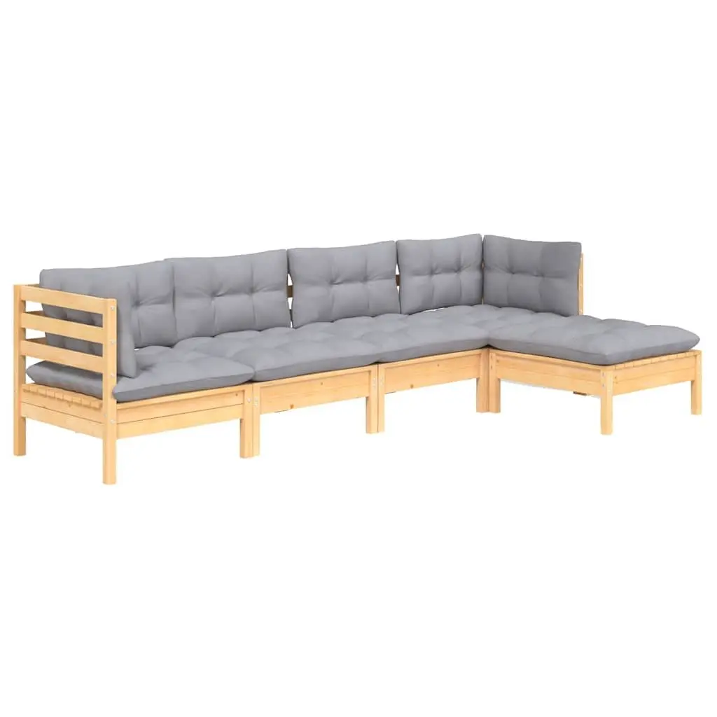 5-Piece Garden Lounge Set with Cushions
