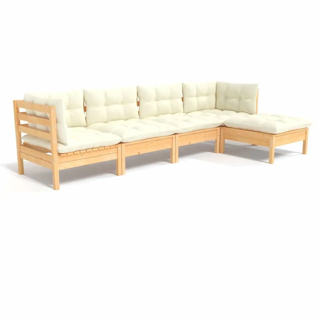 Garden Lounge Set 5 Piece Outdoor Furniture Patio Seating with Cushions