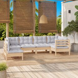 Charming 6 Piece Garden Lounge Set with Modular Design