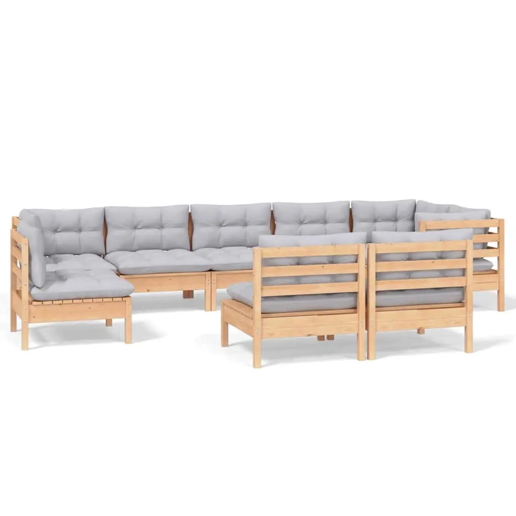 Modular 9 Piece Lounge Set for Outdoor Spaces