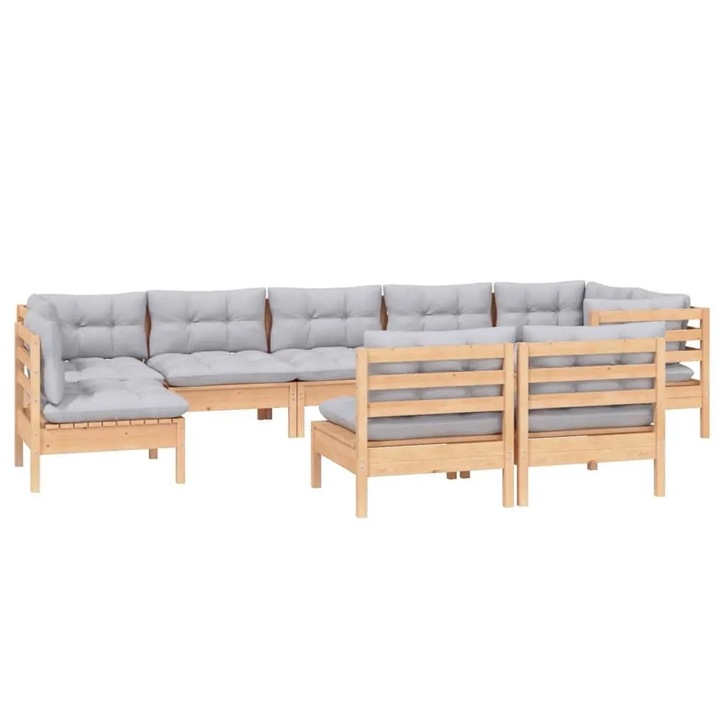 Modular 9 Piece Lounge Set for Outdoor Spaces