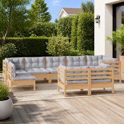 Your New 9-Piece Lounge Set for Outdoor Enjoyment