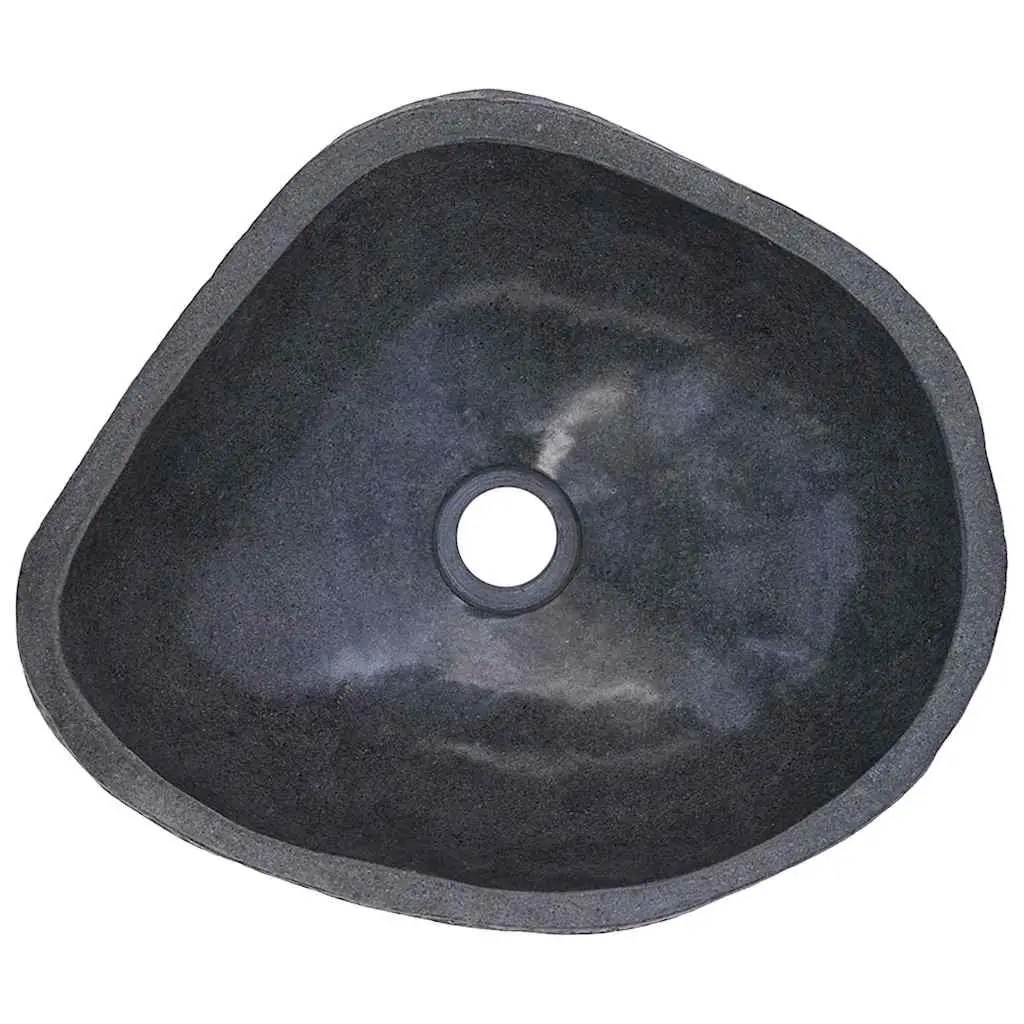 Bathroom Vanity Cabinet Dual Basin River Stone Sinks Solid Teak Wood