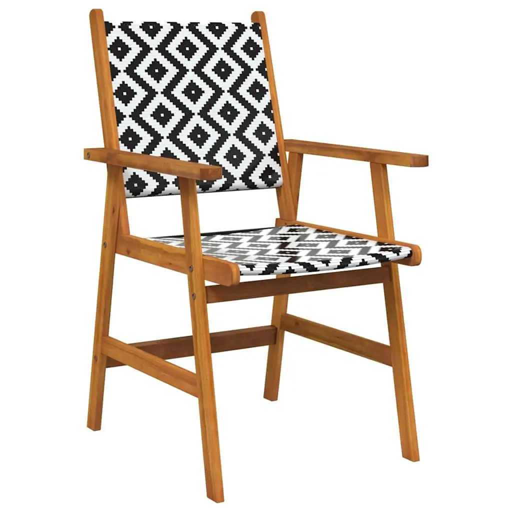 Outdoor Garden Chairs 4 pcs Brown Solid Acacia Wood Patio Seating Set